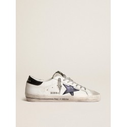 Super-Star with blue metallic leather star and black heel tab