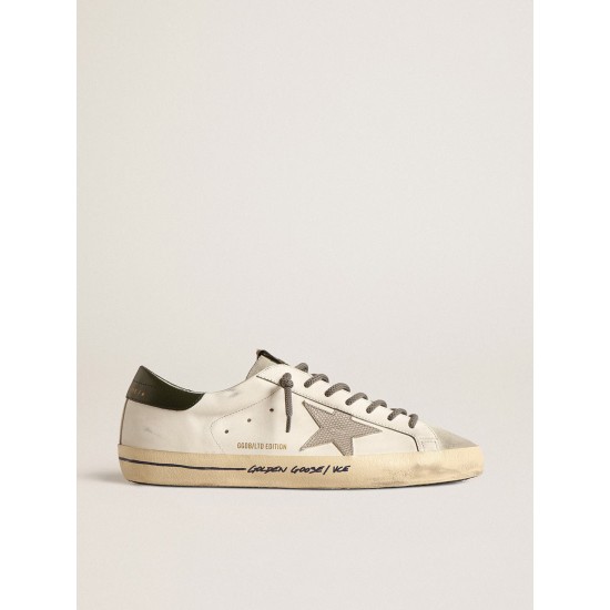 Super-Star LTD with croc-print star and green heel tab