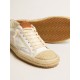 Men’s Super-Star LTD in canvas with white leather star and raffia toe