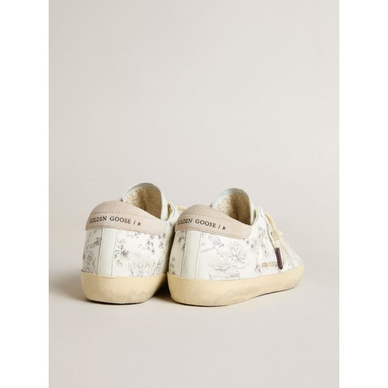 Men’s Super-Star LTD CNY in white leather with lettering on the upper