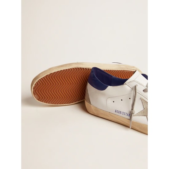 Men's Super-Star with suede star and blue heel tab