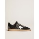 Men's Ball Star in black suede with white leather star