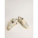 Ball Star LTD in silver leather with gray suede star and heel tab