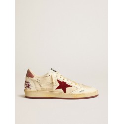 Men's Ball Star LTD in nylon with pomegranate suede star and leather heel tab