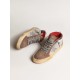 Mid Star in mesh and suede with a silver leather star