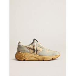 Men’s Running Sole in ice gray with studded suede star