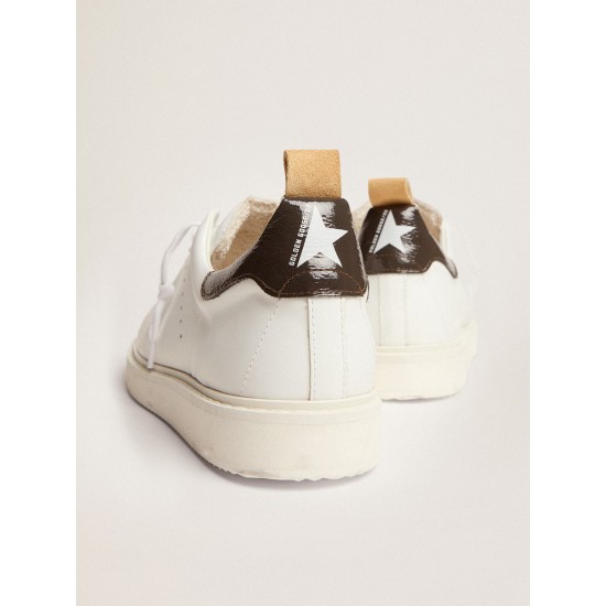 Men's Starter in white naplack with painted leather heel tab