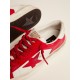 Men's Stardan in white and red leather