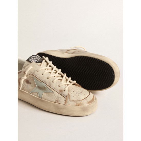 Men's Stardan LTD with aqua-green nappa leather star and heel tab