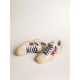 Men's V-Star LTD in silver metallic suede with red suede star