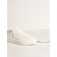 Men's Purestar in leather with white star and blue lizard leather heel tab
