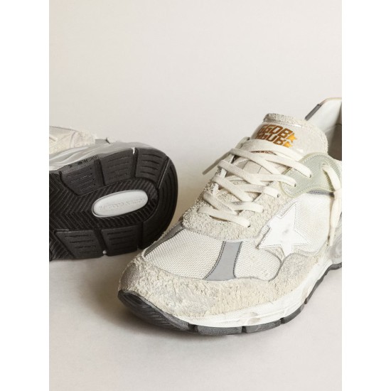 Men's Dad-Star in white and gray suede and white leather star