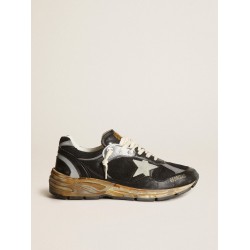 Men's Dad-Star in black mesh and nappa with ice-colored star