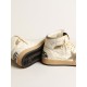Men’s Sky-Star in white nappa leather with dove-gray suede star