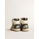 Men’s Sky-Star LAB in zebra nappa with textured silver leather star