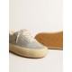 Men’s Space-Star shoes in ice-gray suede with shearling lining