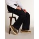 Men's Space-Star in leopard print pony skin with black star and heel