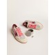 Men’s Ball Star Pro in silver crackle leather with burgundy star