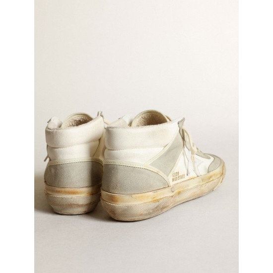 Men’s Mid Star with ice-gray suede inserts and white star