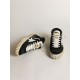 Men’s Mid Star in black nappa and suede with white leather star