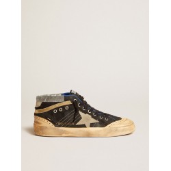 Men’s Mid Star LAB in black canvas with ice-gray suede star