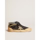Men’s Mid Star LAB in black canvas with ice-gray suede star