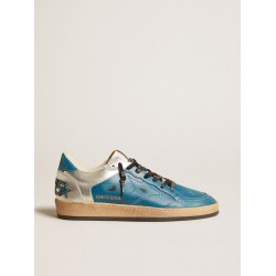 Ball Star LAB in glossy blue and silver leather with perforated star