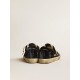 Men’s Super-Star in black velvet and suede with black suede star
