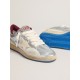 Men’s Ball Star Pro in silver metallic leather with cream-colored star