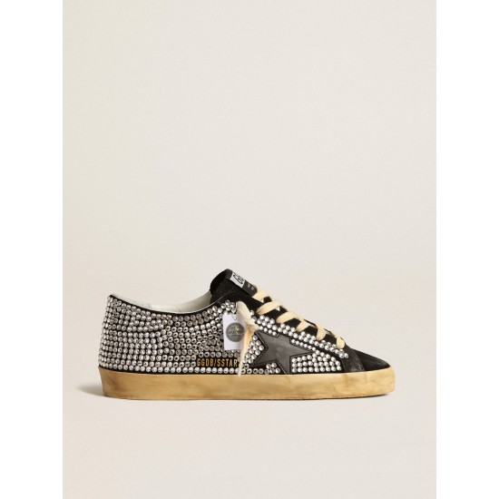 Super-Star LTD with Swarovski crystals and black leather star