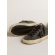 Women’s Super-Star in black Swarovski crystals with black suede star