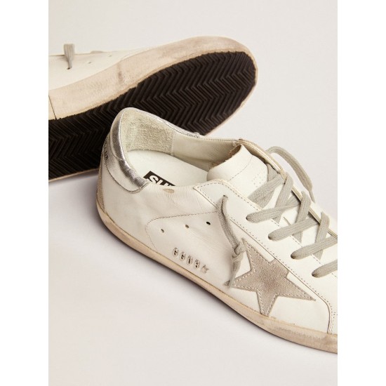 Super-Star with silver heel tab and metal stud lettering