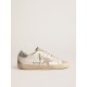 Women's Super-Star with gray star and silver glitter heel tab