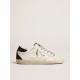 Women's Super-Star with gold star and black glitter heel tab
