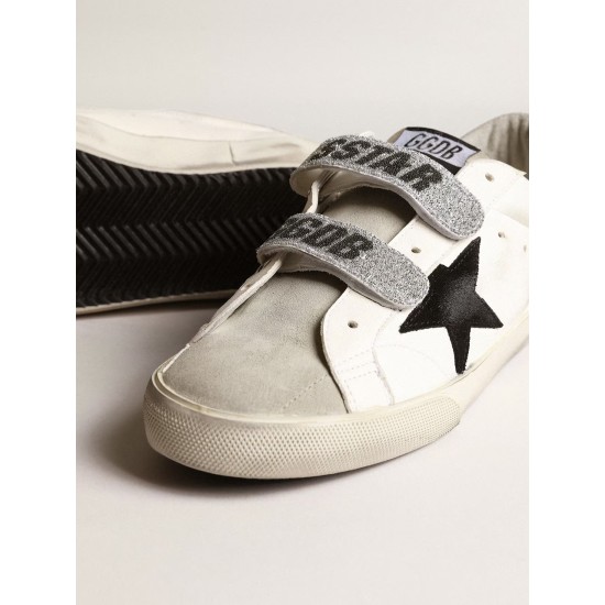 Old School with suede star and Swarovski crystal straps