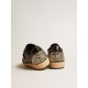 Women’s Ball Star LAB in black nappa with studded black leather star