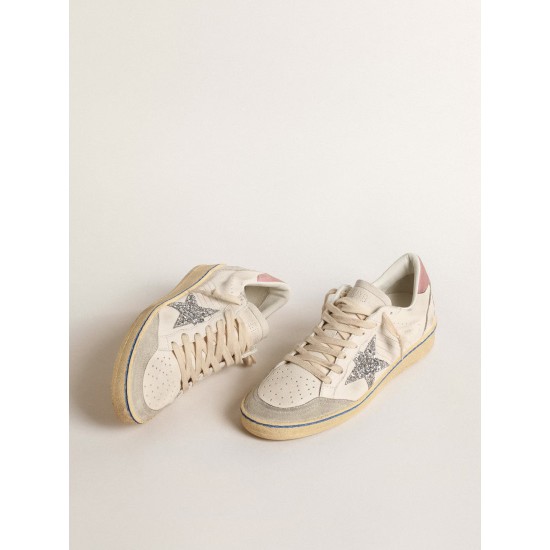 Ball Star LTD with glitter star and pink suede heel tab