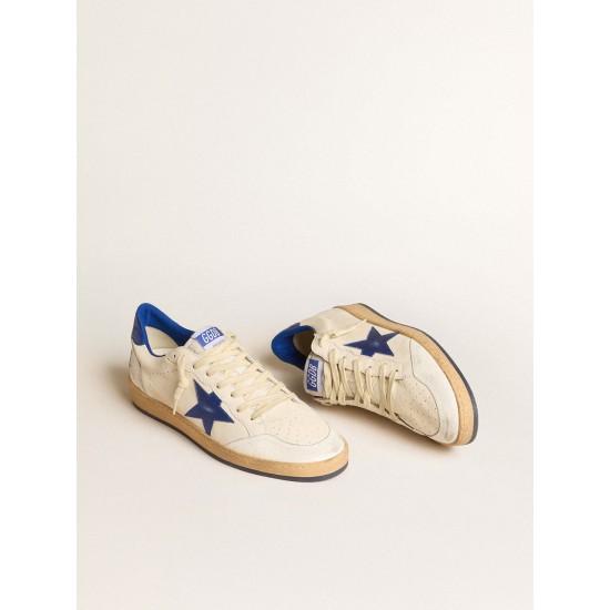 Women’s Ball Star Wishes in white nappa leather with bright blue star and heel tab
