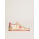 Women's Ball Star LTD in nappa with pink suede star and dove-gray inserts