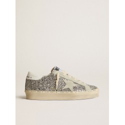 Women's Hi Star in silver glitter with suede star and white heel tab