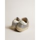 Women's Hi Star in silver glitter with suede star and white heel tab
