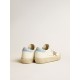 Hi Star LTD with pink suede star and light blue leather heel tab