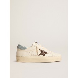 Women's Hi Star LTD with hazelnut glitter star and light blue suede heel tab
