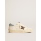 Women's Hi Star LTD with hazelnut glitter star and light blue suede heel tab
