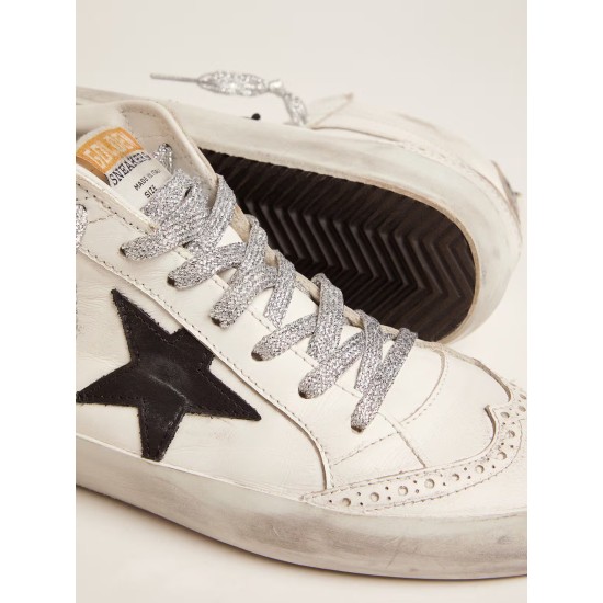 Women's Mid Star with laminated heel tab and glitter laces