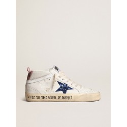 Mid Star with blue glitter star and pink suede heel tab