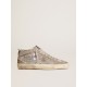 Mid Star in silver suede with Swarovski crystals and suede star
