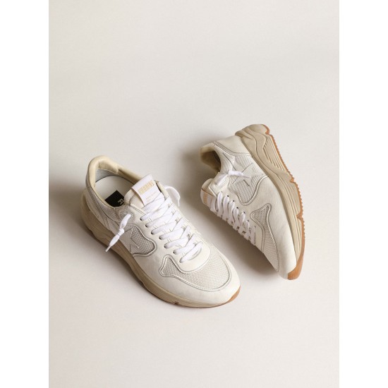 Women's Running Sole in mesh and white nappa