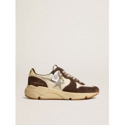 Running Sole LTD in nappa and brown suede with a Swarovski crystal star
