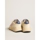 Running Sole in nappa leather with pink leather star and blue leather heel tab